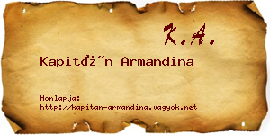Kapitán Armandina névjegykártya